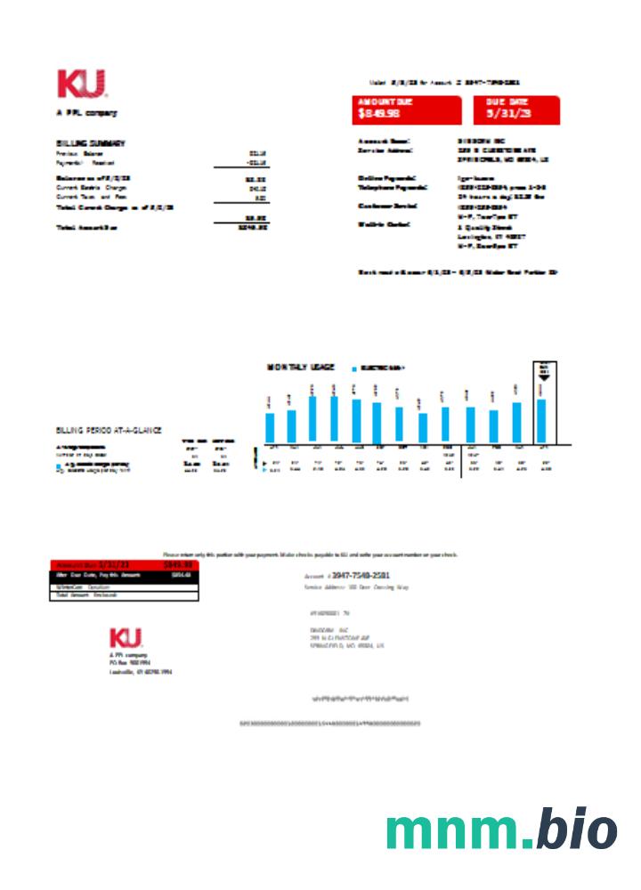 Kentucky electricity rachunek za usługi komunalne